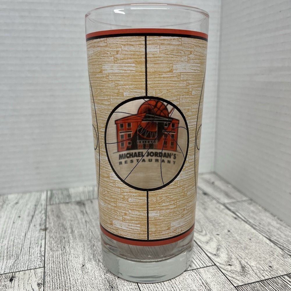 90s‎ Michael Jordan's Restaurant Chicago Glass - Basketball Court Wrap RARE